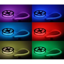 Светодиодная лента ЭРА LS5050-14,4-60-220-RGB-IP67-20m многоцветная | Светодиодные ленты 220В и аксессуары