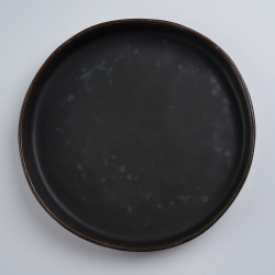 Тарелка с бортом черная керамическая Clayville Truffle д 280 мм в 40 мм 002009