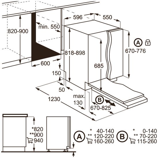 Встраиваемая посудомоечная машина AEG F 88070 VI1P