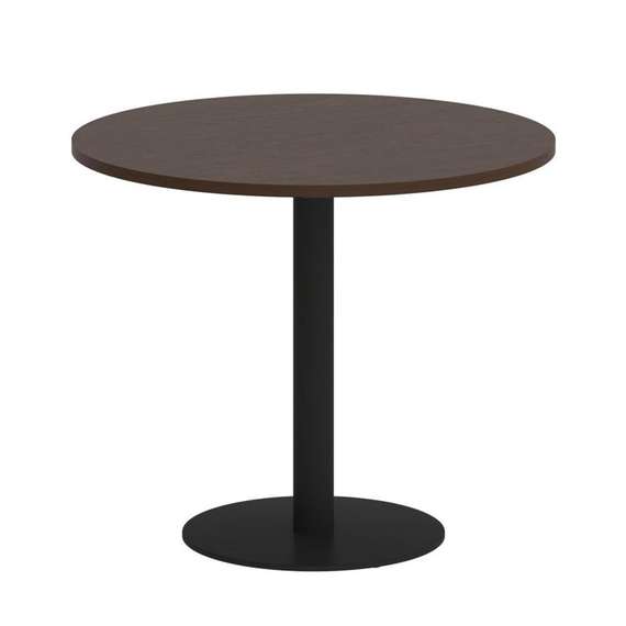 First Стол круглый KSPRG-1 Венге Цаво/Металл Черный 900*900*750