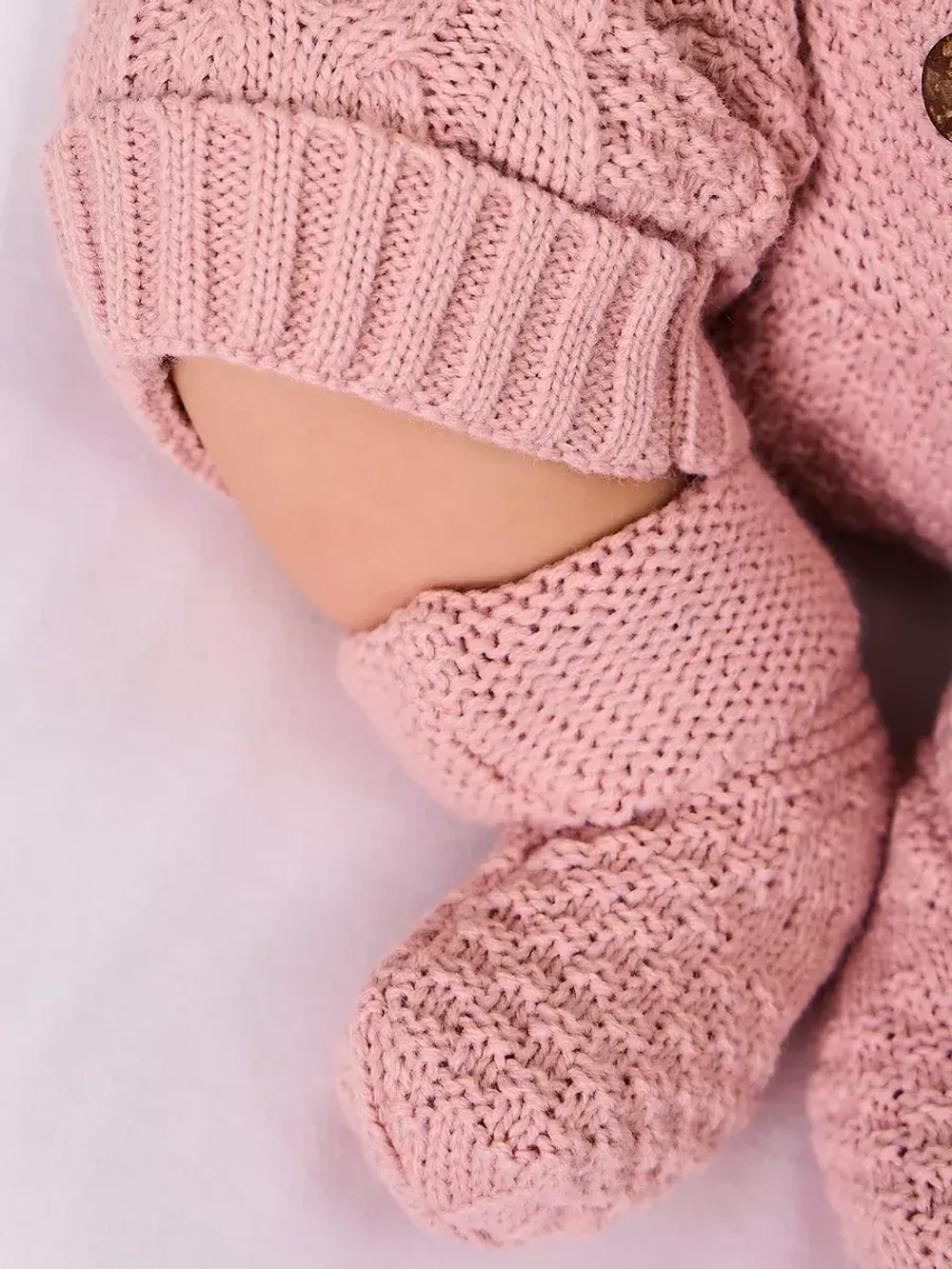 вязаный комбинезон для новорожденных