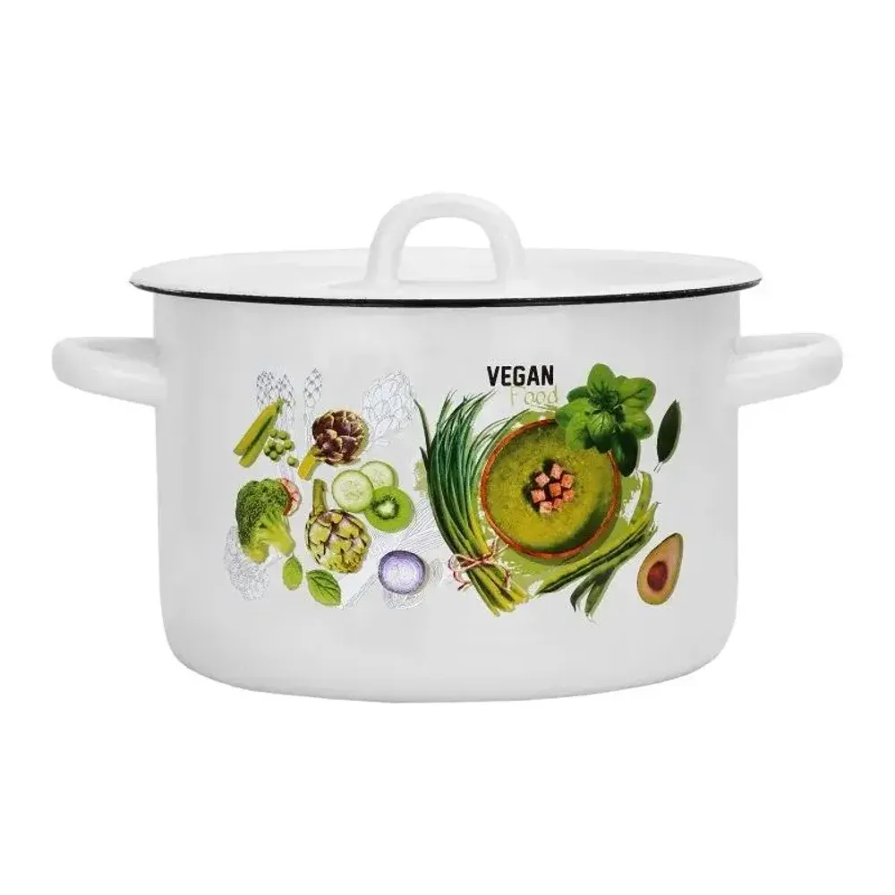 Кастрюля эмал 2,0л 01-1610.М-Веган Кастрюля эмал 2,0л 01-1610.М-Веган