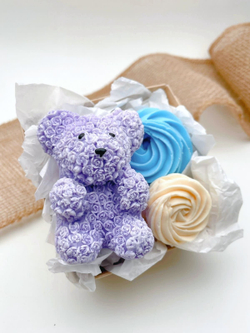 Набор из мыла «Мишка из роз, вайлет»