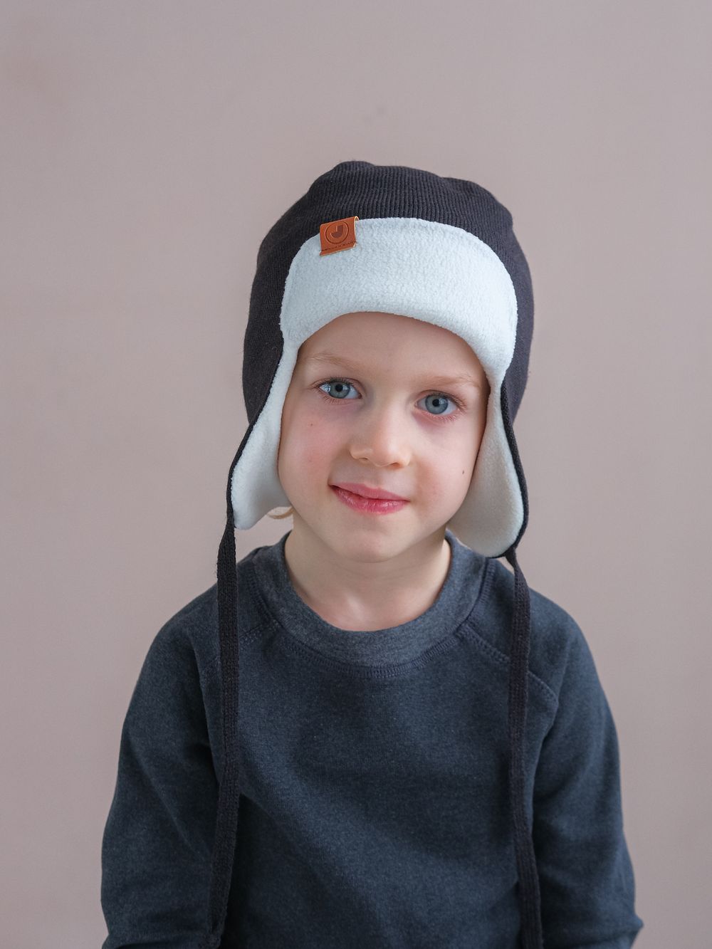 Шапка весенняя/осенняя вязаная (Черный) ТОКИ