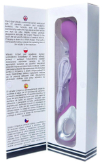 Фиолетовый вибратор для массажа точки G - 20 см.