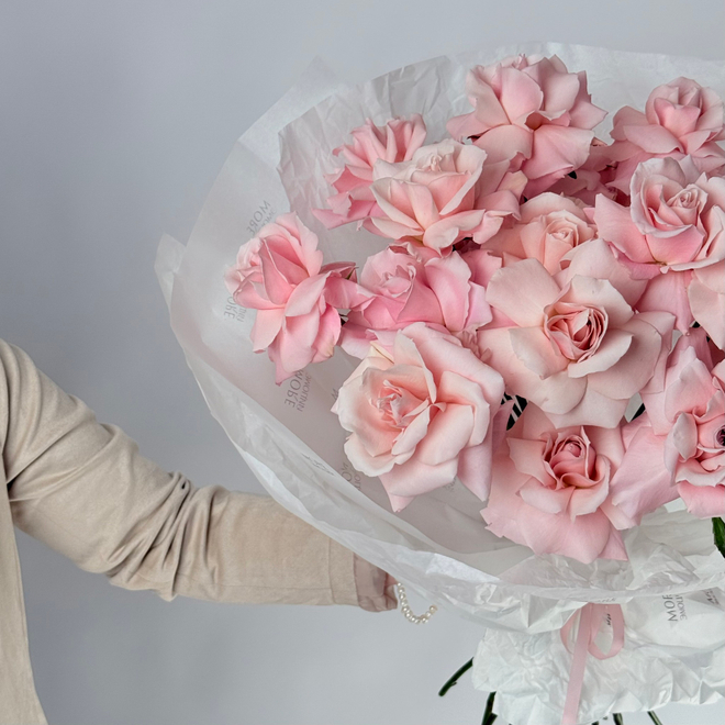 Монобукет из нежных французских роз