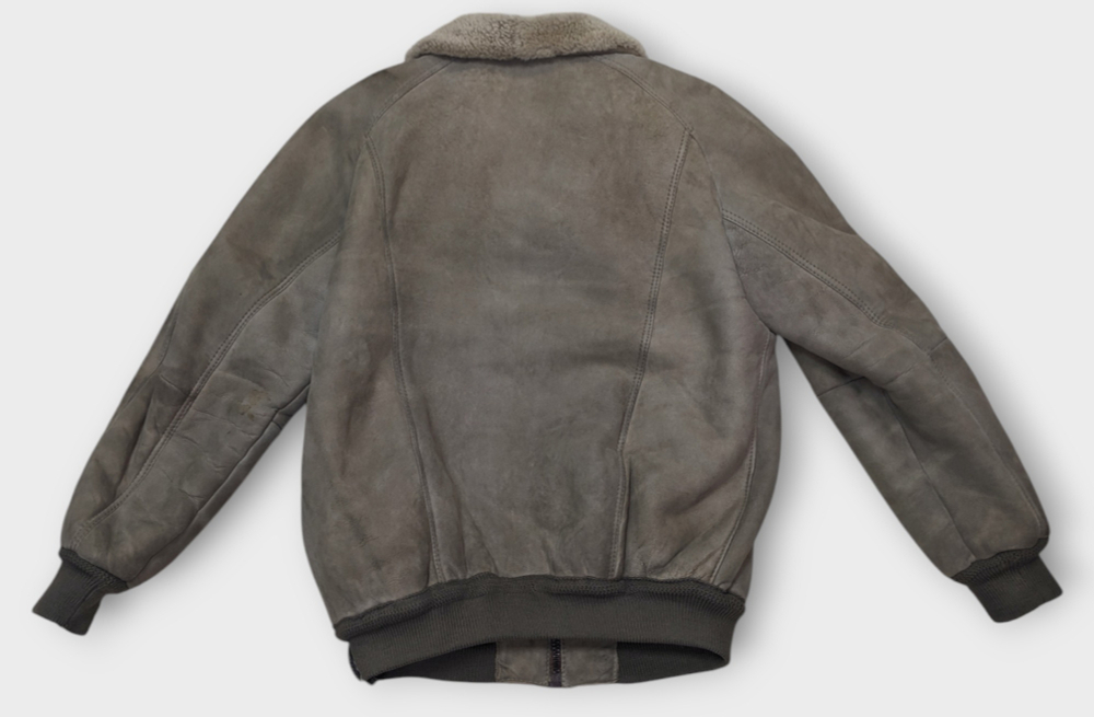 Дублёнка винтажная из овечьей шкуры (XL)