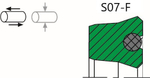 Уплотнение штока S07F 457.7x484.05x21