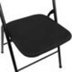 Стул складной BRABIX "Golf CF-007", черный каркас, черная ткань