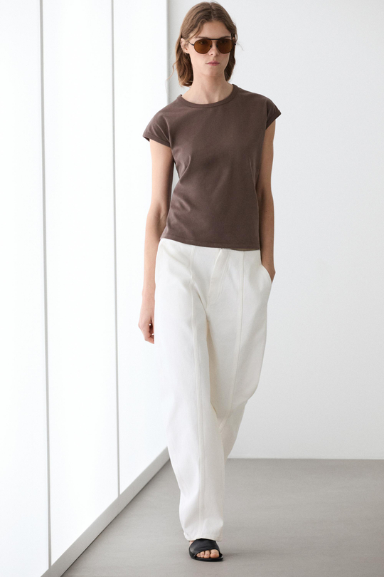 Massimo Dutti Футболка без рукавов, коричневый