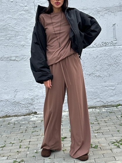 Лонгслив джерси (бежевый)