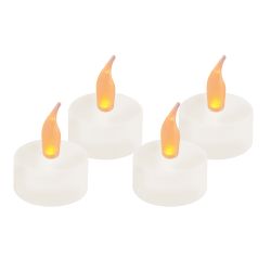 ULD-F070 WARM WHITE TEACANDLE SET4 Фигура светодиодная Свеча-таблетка на батарейках CR2032 в-к. в составе набора из 4 штук. 1 светодиод. Теплый белый свет. TM Uniel