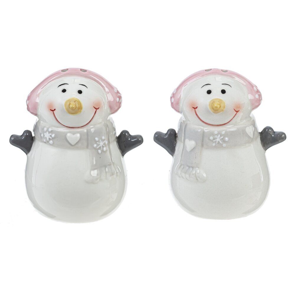 GAEM Набор: солонка и перечница "Снеговики", L6 W5 H7,5 см