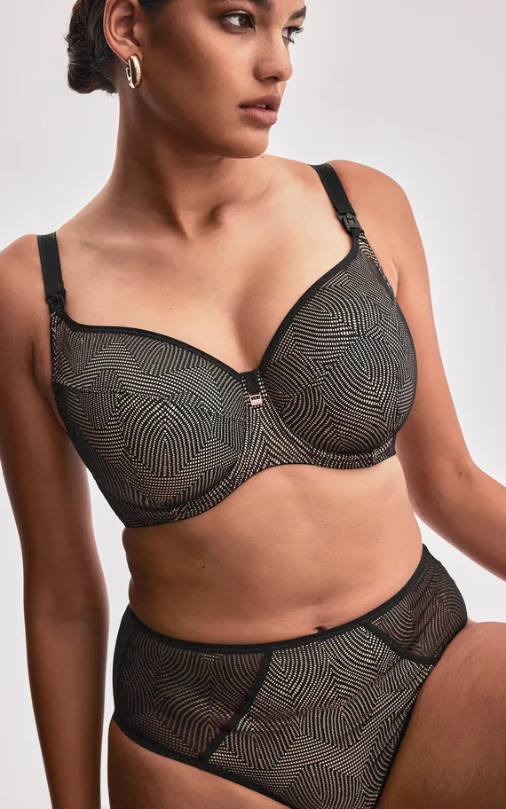 Бюстгальтер Mama Dots 02 M Czarny