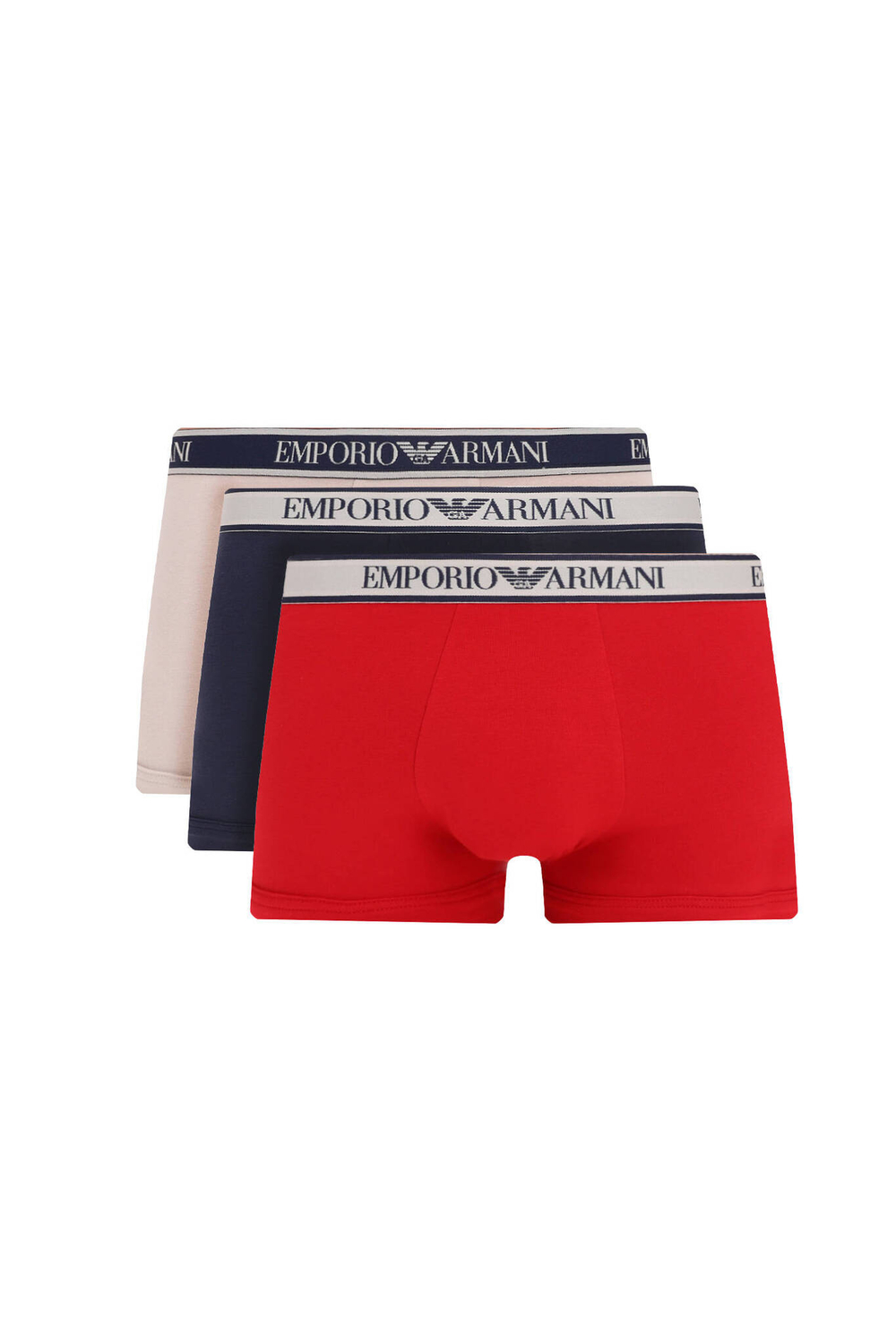 Трусики-боксеры 3шт. Emporio Armani - бежевый(111357 4R717)