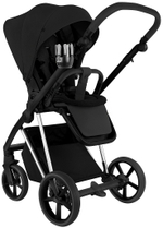 Детская коляска Roan Sol Vintage Luxury 2.0 3 в 1 с автокреслом Pituso Baesa Pro Black,Beige Canopy VIN 05/CB Caviar Black/Nickel/руч.Black