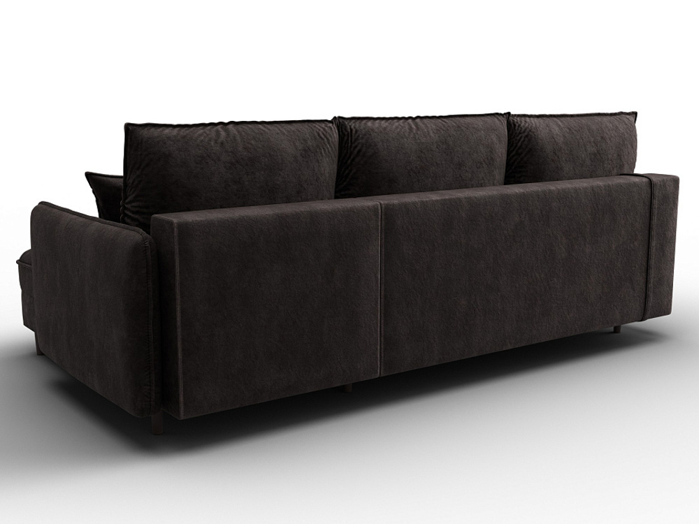 Диван угловой Лига-064 НПБ угол универсальный ВЕЛЮР BRUT 17 коричневый