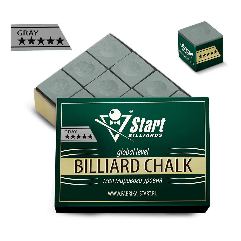 Мел Startbilliards 5 звезд серый (12шт)
