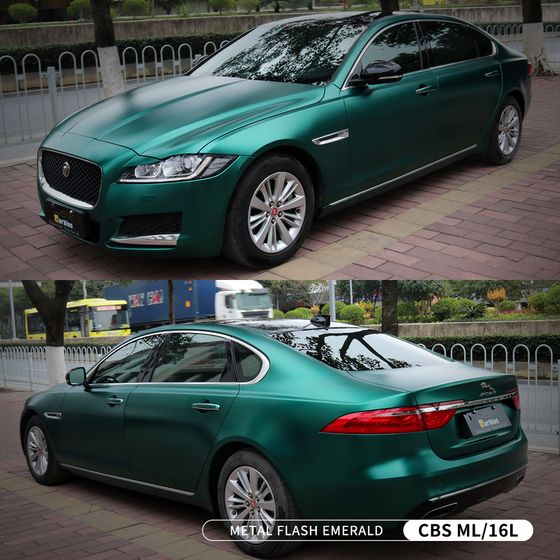 Пленка матовая зеленая Metal Flash Emerald Carbins