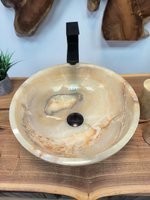 Раковина из оникса Bowl Yellow BO-65706 40*40*15 из натурального камня