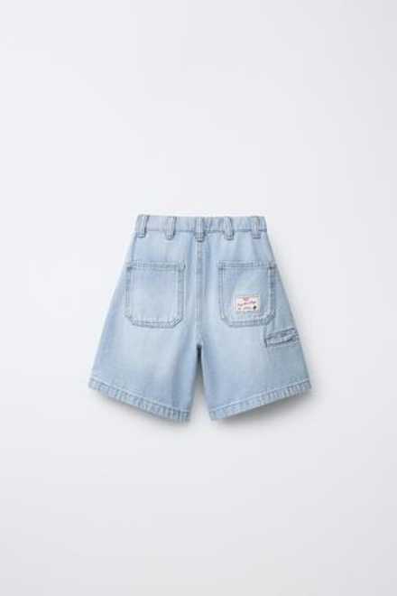 ZARA ШОРТЫ-КАРПЕНТЕР С ЭТИКЕТКОЙ, СИНИЙ