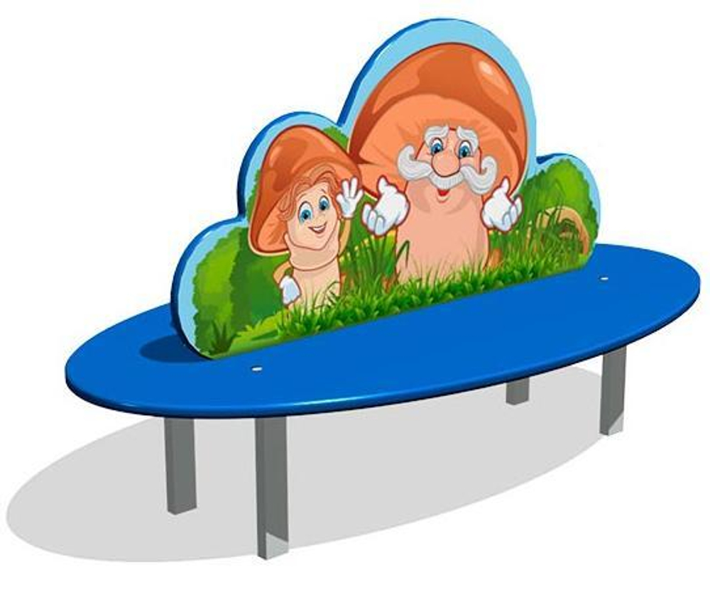 Скамейка детская Грибок СП089 для игровой площадки