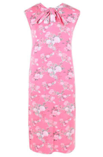 Очаровательное короткое домашнее платье с бантиком (Размер: XS) (Цвет: розовый)