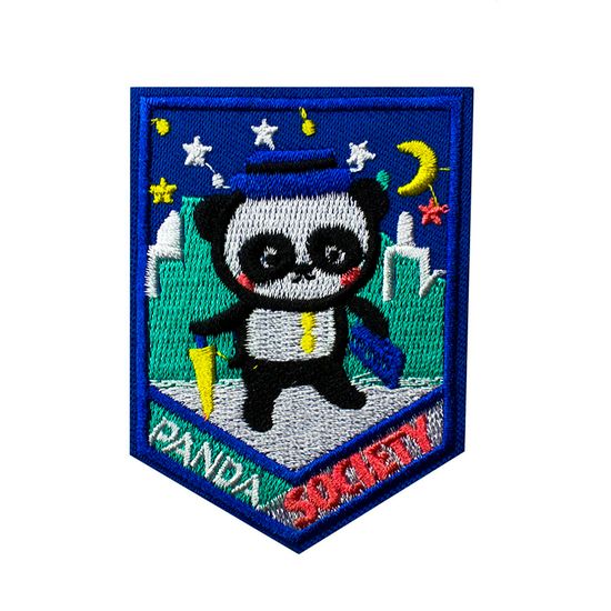 Нашивка термоаппликация на одежду и на рюкзак. Panda Society