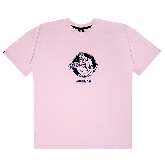 Футболка HOOK «Любовь» оверсайз розовый