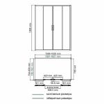 Душевой уголок WasserKRAFT Lippe 45S50 160х80 стекло прозрачное/профиль серебристый