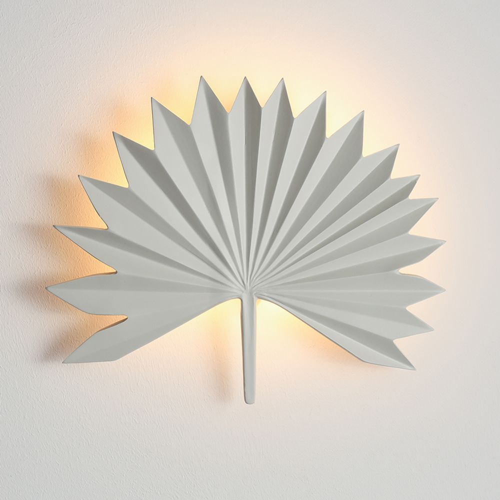 Светильник настенный Palm Leaf, 30х24 см, белый