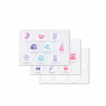 Набор для детского сада: кармашек, чехол, наклейки. Сердечки