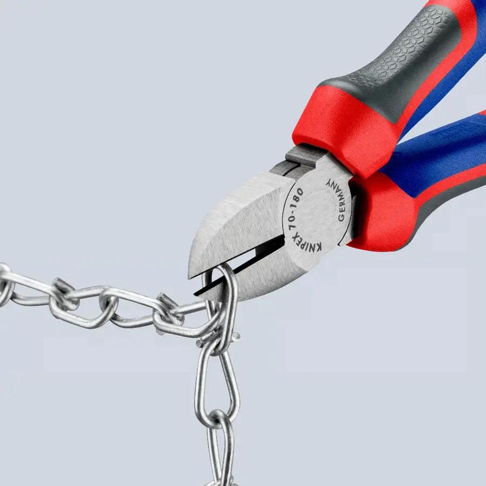 Кусачки боковые черненые 180 мм Knipex 70 02 180