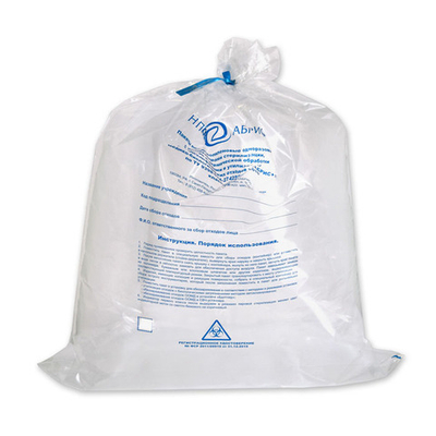 Пакет д/автоклавирования отходов с индикатором (600х750), прозр., 60 литров, Абрис, шт.