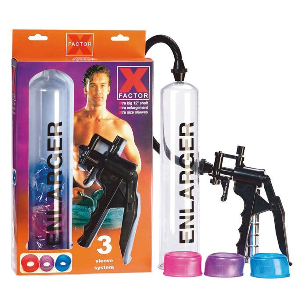 Прозрачная вакуумная помпа с большой колбой X Factor (Цвет: прозрачный)