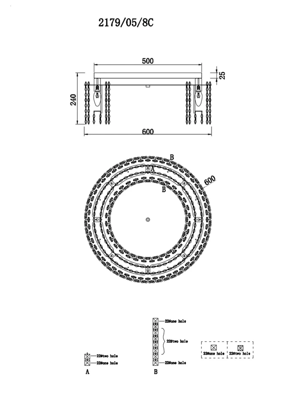Потолочная люстра Stilfort DELONE 2179/05/08C
