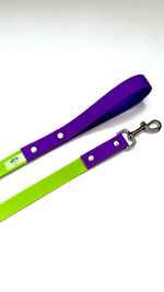 Поводок из биотана 25 мм, длина 5 м, салатовый и фиолетовый