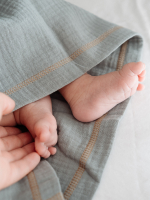 Плед-пелёнка Mjölk Mist Green из муслинового хлопка