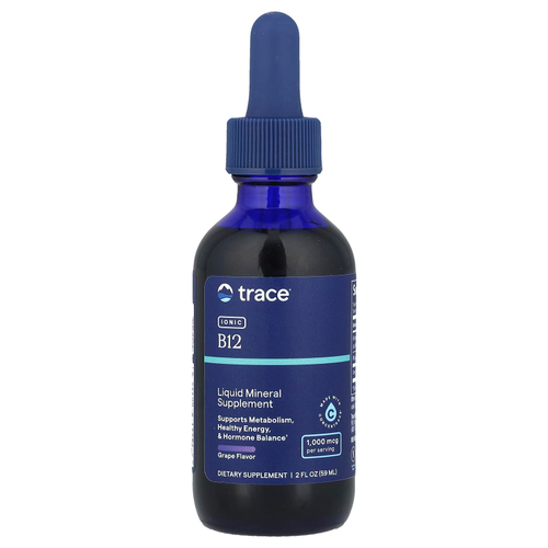 Trace, Ionic B12, натуральный виноград, 1000 мкг, 59 мл (2 жидк. унц.)