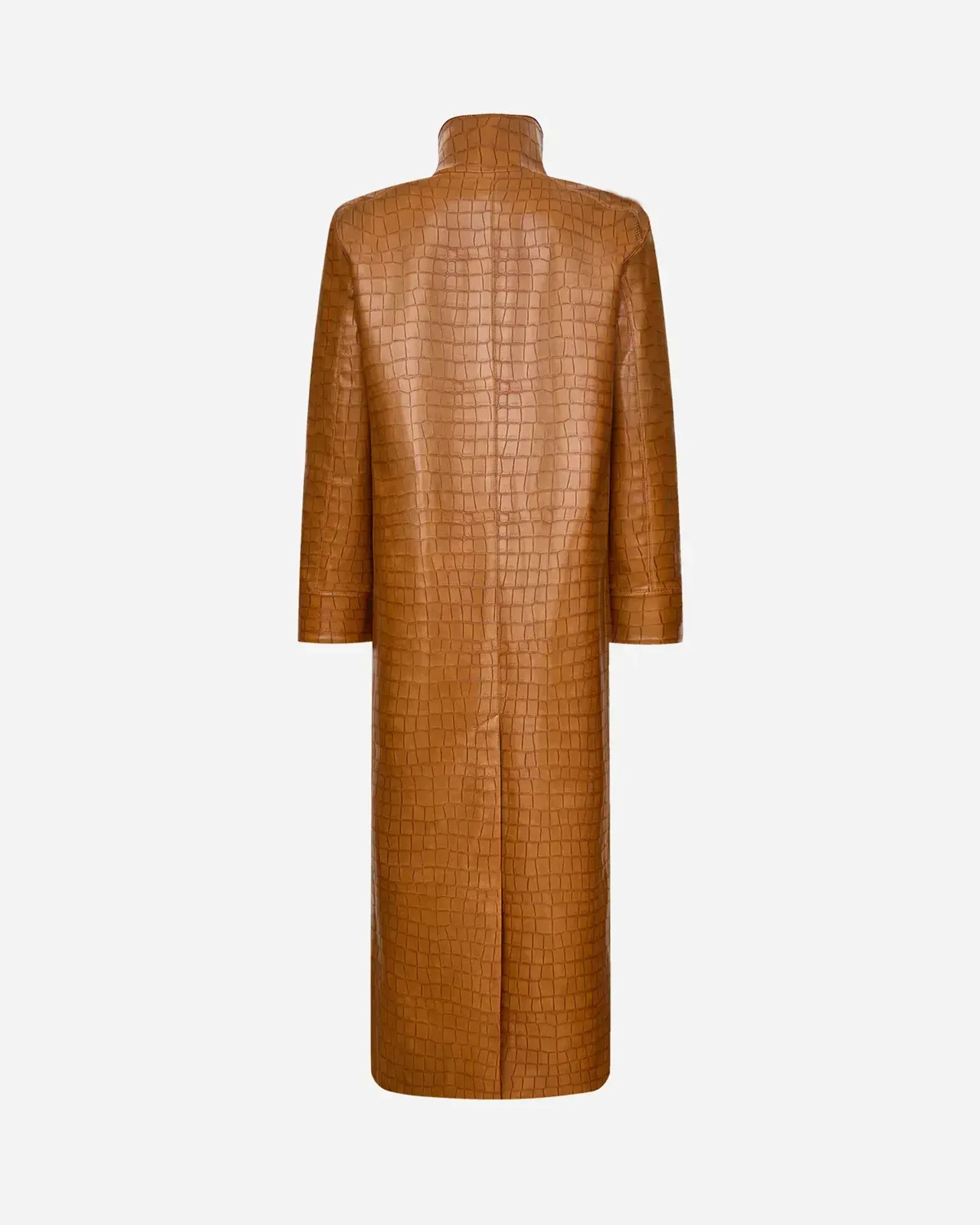 Пальто из экокожи под рептилию