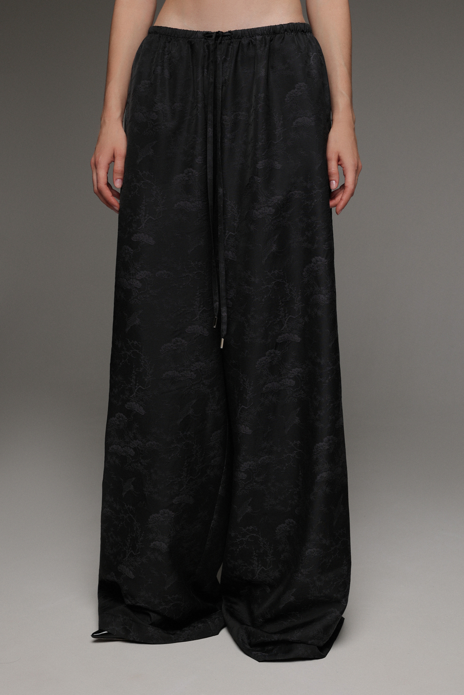 Брюки из жаккарда