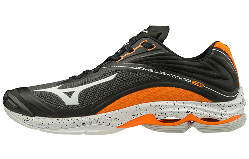 Mizuno Wave Lightning Z6 Volleyball Shoes Unisex Low top Black/Orange