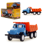 Модель ин. мет. "Урал 4320 самосвал" 12см, открыв. багаж., синий, коробка 2003C092-R (Технопарк)