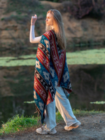 Шарф теплый с орнаментом Навахо