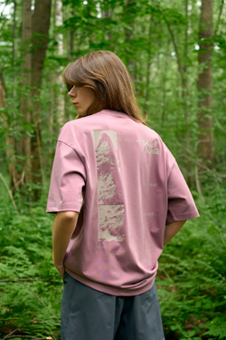 Футболка Nothomme Blue Retro Mountain Print Coolmax Pro T-Shirt "Gray Rose"