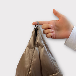 Дорожный плед-пончо пуховый 130х170 German Grass Travel Cape Plaid Milk Chocolate бежевый