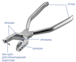Перфоратор для прокалывания отверстий коффердам (раббердам), Dentech Япония. Купить на kofferdam.pro
