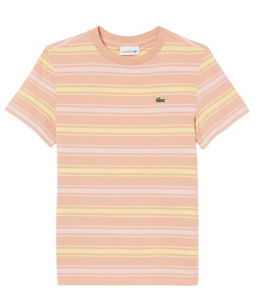 Детская теннисная футболка Lacoste Boys Contrast Stripe Cotton