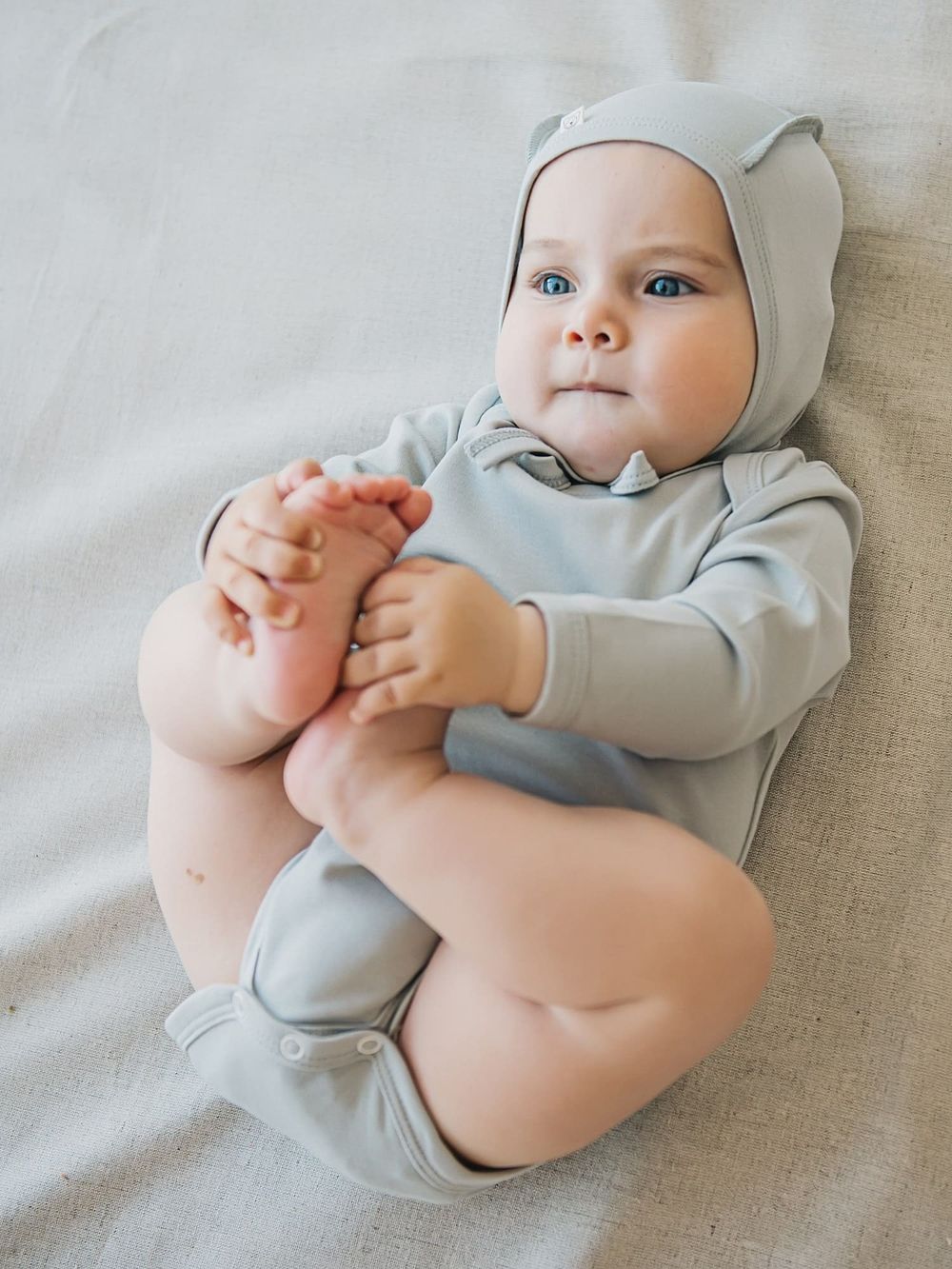 Комплект боди с длинным рукавом "Море/Жемчуг" 0+