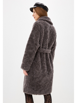 Шуба женская Чебурашка Тедди, графитовая, SilverFox